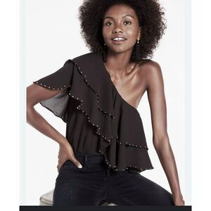Lucky Brand One Shoulder Party Top Size L NWT